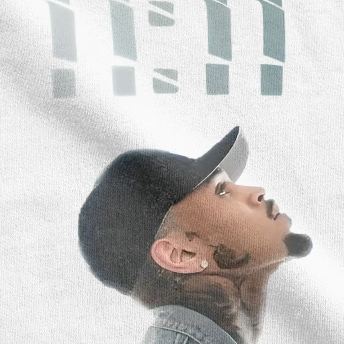 Мужская и женская футболка Рэпер Крис Браун Забавная из 100% хлопка с коротким