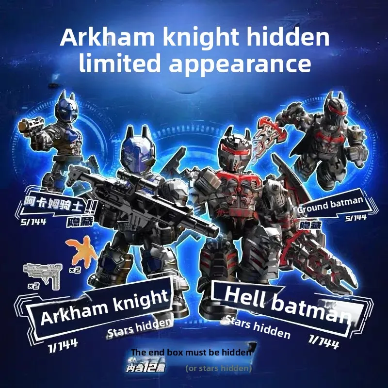 Фото Blokees Dc Defender Version 03 Arkham: Chaos Prologue Series Наборы строительных блоков Модели Фигурки Бэтмена Украшения Игрушки Подарок №5