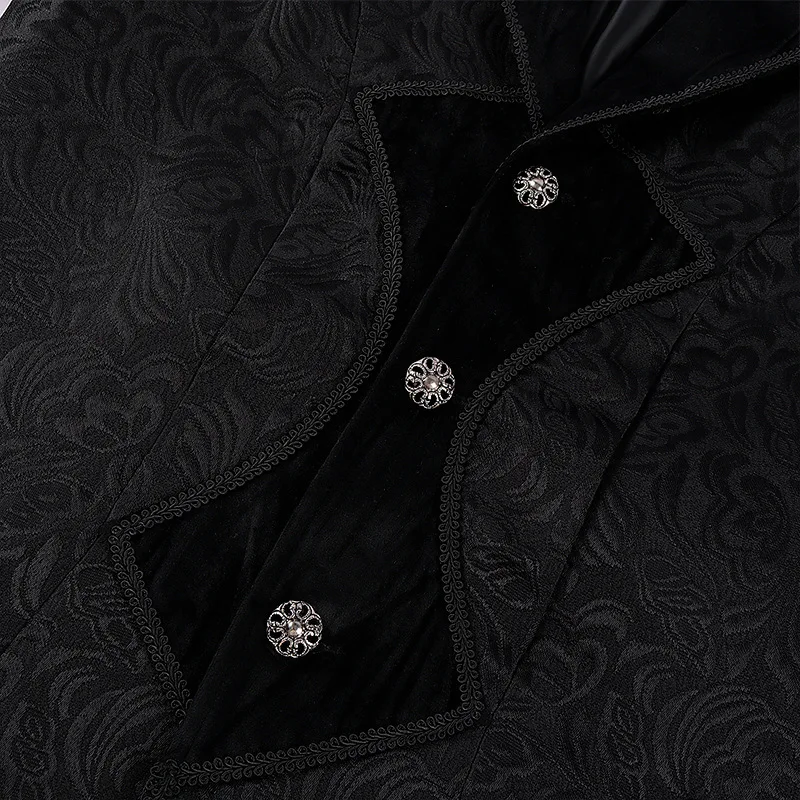 Тренчкот Мужской Жаккардовый в стиле панк длинное пальто средневековом