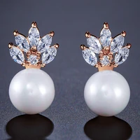 2022 new fashion simple pearl stud earrings for womens valentine%e2%80%99s day gift wedding party jewelry