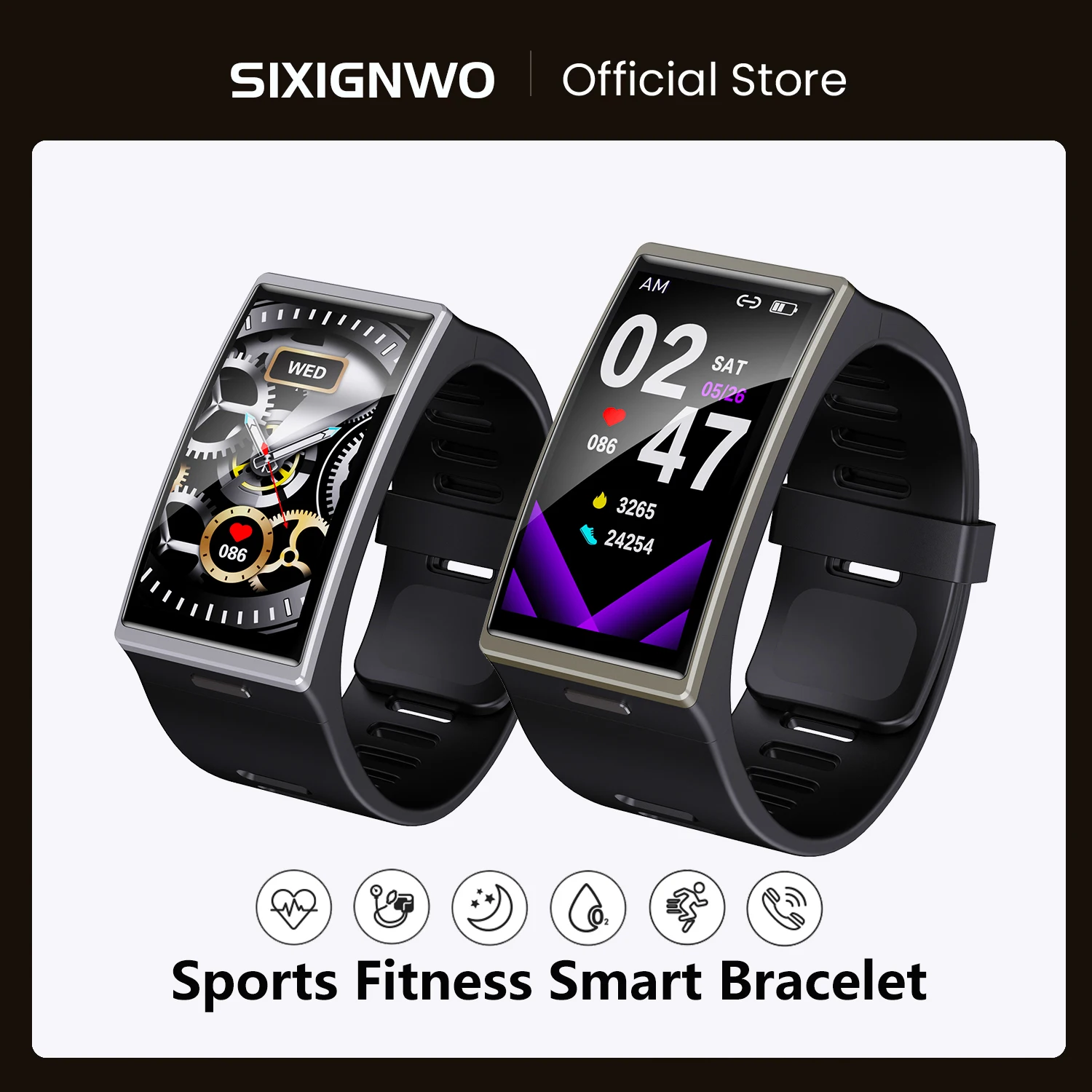 

Smart Bracelet Blood Oxygen Smart Watch Heart Rate 1.9“ Screen Sleep Fitness Traker Bracelet Waterproof multi-language Smartband