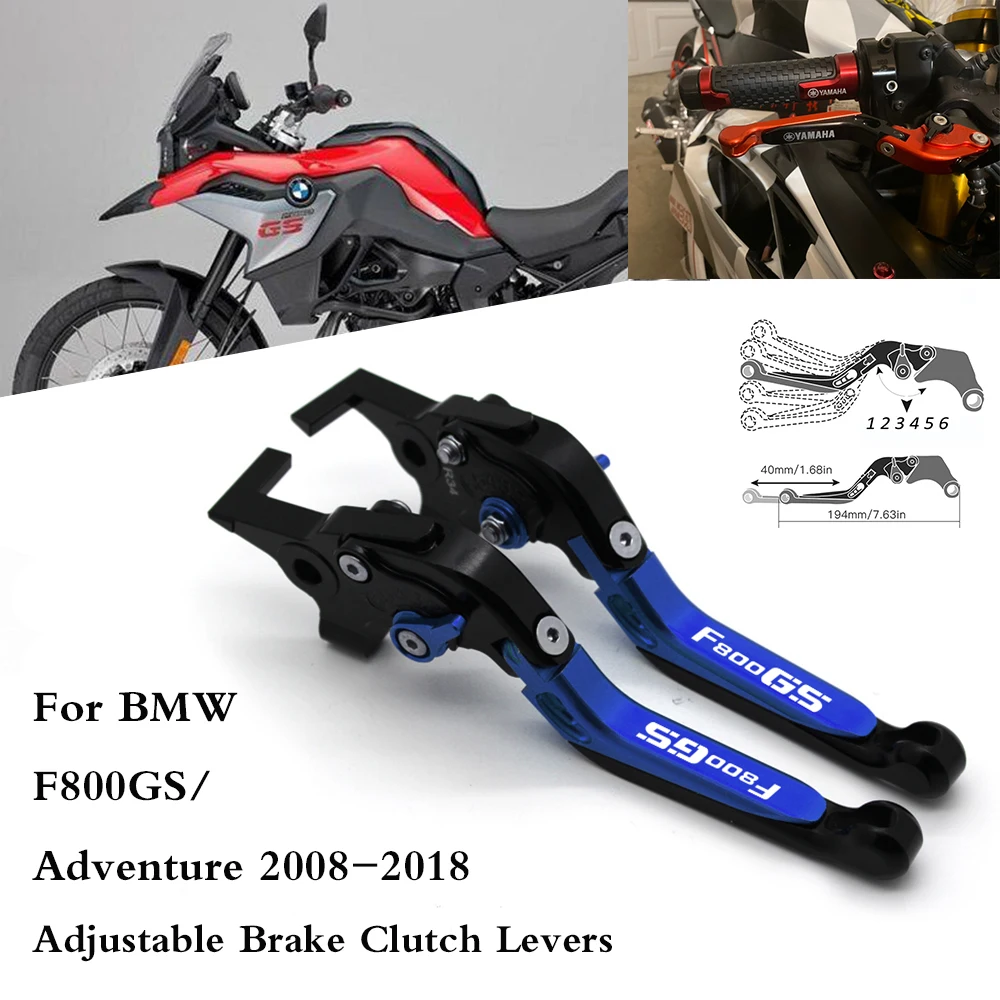 

Motorcycle Accessories Handlebar Adjustable Extendable Folding Brake Clutch Levers For BMW F800GS F800 GS ADVenture 2008-2018