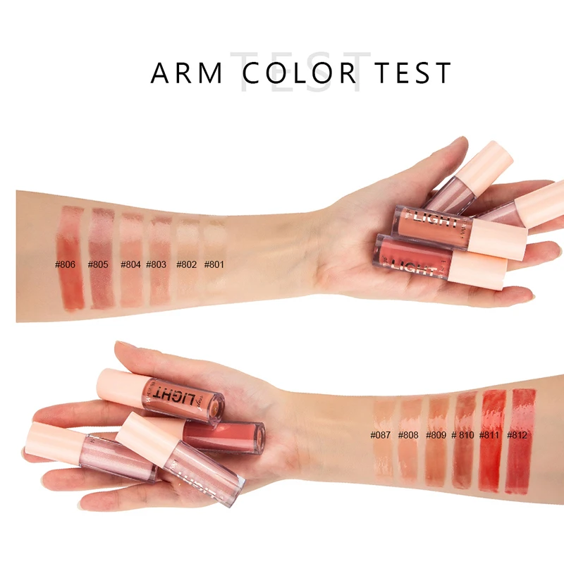 12-цветный зеркальный жемчужный блеск для губ водостойкая долговечная