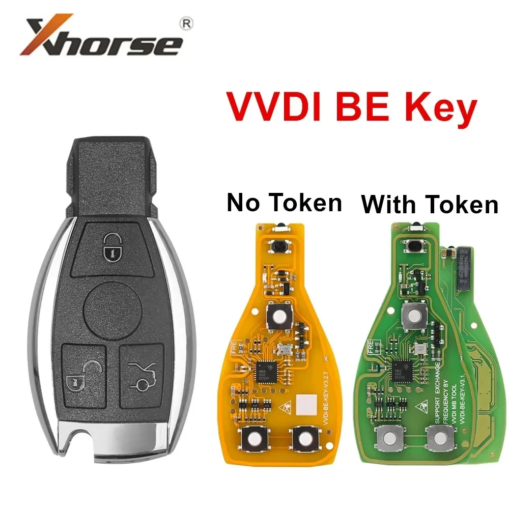 Фото Xhorse VVDI BE Key Pro 315MHz/433MHz для Mercedes Benz V3.2 PCB, улучшенная версия смарт-ключа с 2/3/4 кнопками №1