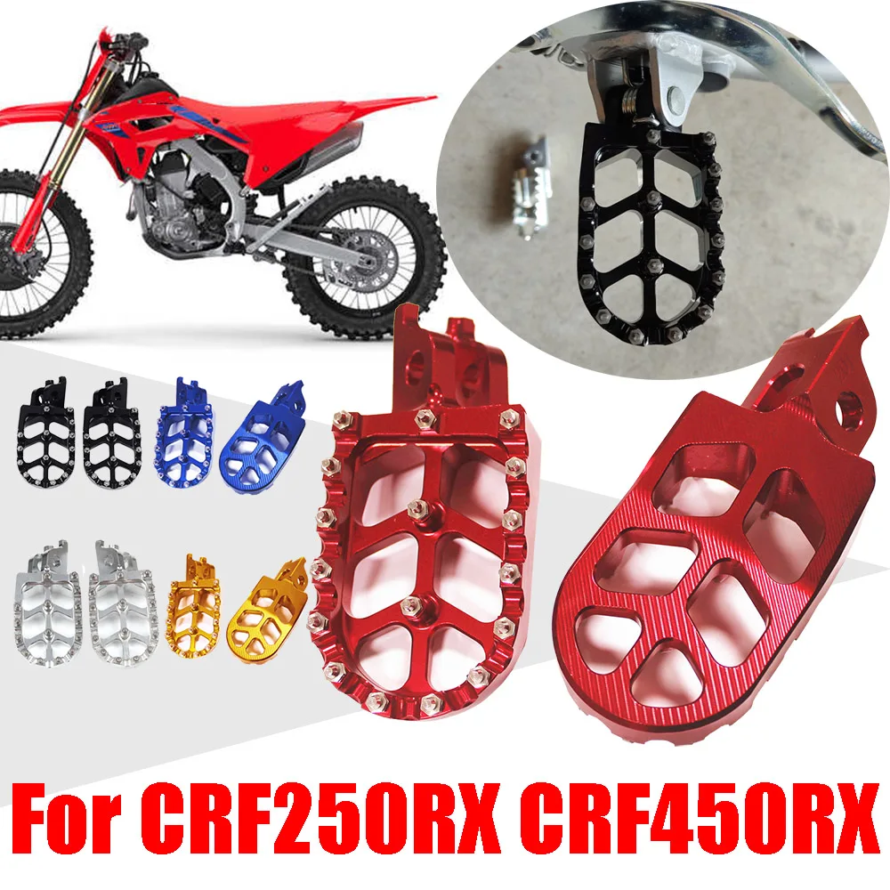 

For Honda CRF250RX CRF450RX CRF450 RX CRF 250 450 RX CRF 250RX 450RX Motorcycle Accessories Footrest Footpegs Foot Pegs Pedals