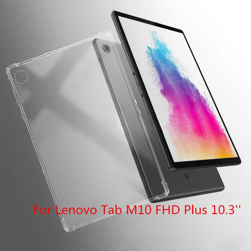 

Силиконовый чехол для Lenovo Tab M10 FHD Plus, 10,3 дюйма, TB-X606F m 10 plus, 10,3 дюйма, прозрачный чехол, мягкая задняя крышка из ТПУ для планшета