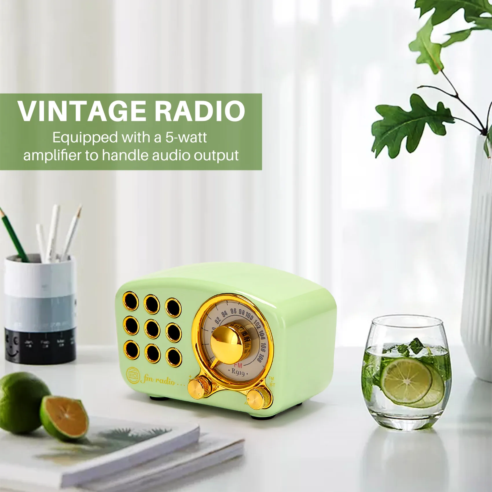 R919 Ретро-радио Bluetooth-динамик FM-радио в старомодном классическом стиле Bluetooth слот