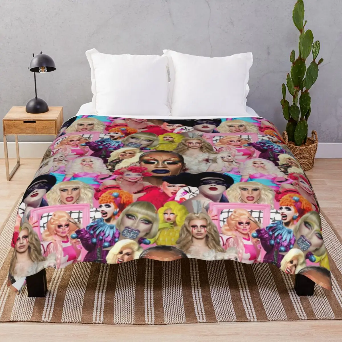 Rupaul Drag Race Collage Blankets Fleece Decoration Super Soft Throw Blanket for Bed Home Couch Camp Office