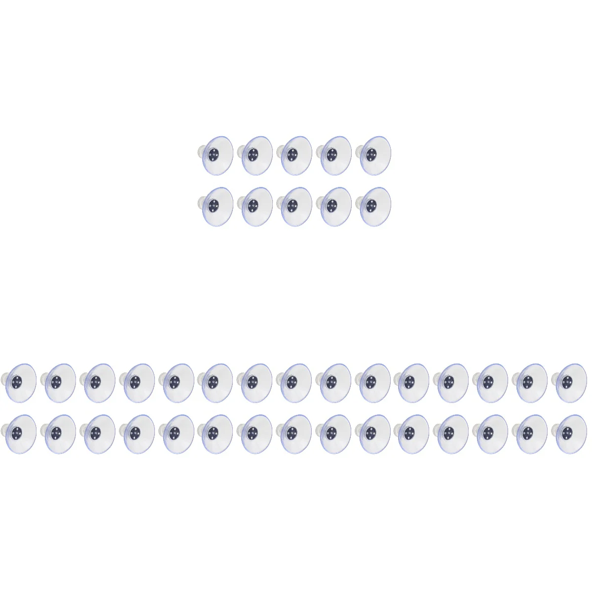 

40 PCS Screw Suction Cup Transparent Suckers Cups Heavy Duty Window Hanger Plastic Manual