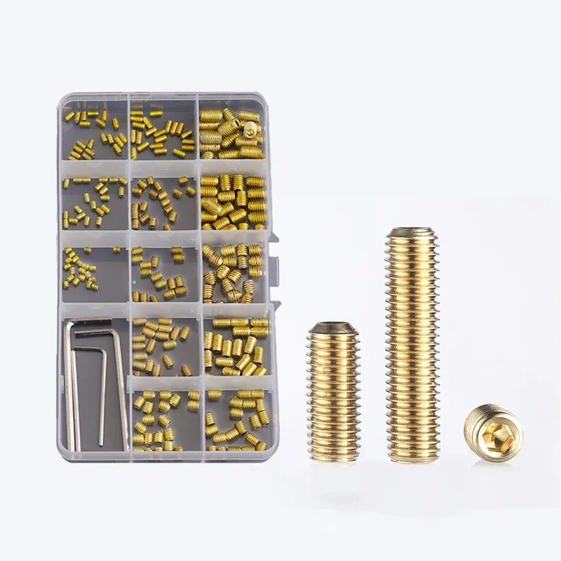 260 шт. набор латунных шестигранных винтов без головки M3 M4 M5 M6 3 ~ 10 мм с