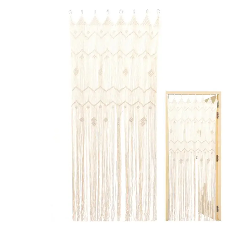 

Богемный фон ручной работы, богемный свадебный фон, хлопковая веревка, Фотофон, макраме, настенный подвесной гобелен 200x85 см