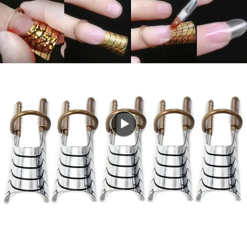 

ELECOOLNail Art Reusable UV Acrylic Tips Extension Guide Forms Tips Set Professional Gel Polish Extended Ring