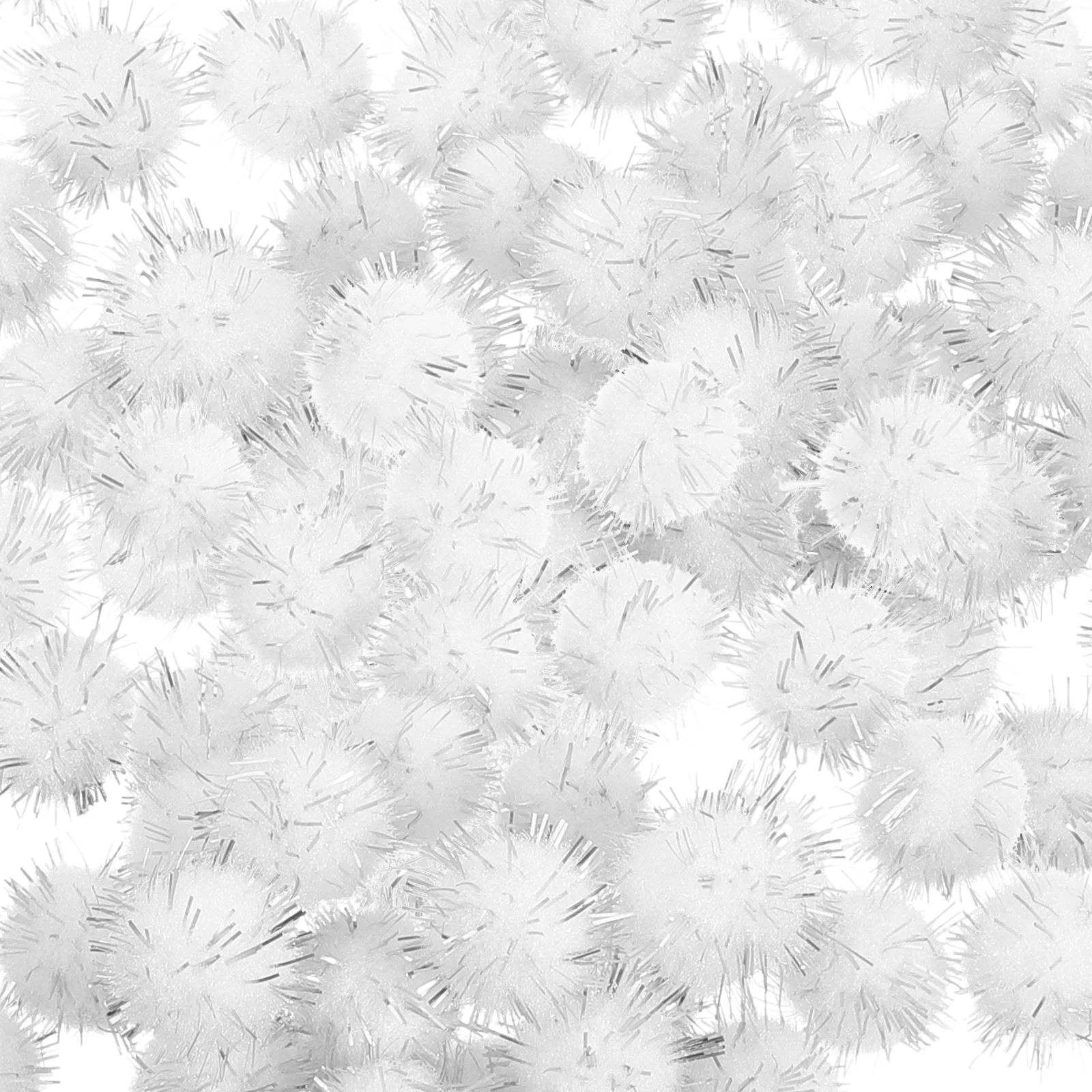 

2000 Pcs Mini Fluffy Pompoms Shiny Craft Crafts White Felt Puff Ball Decorative Crafting Polypropylene Yarn Child
