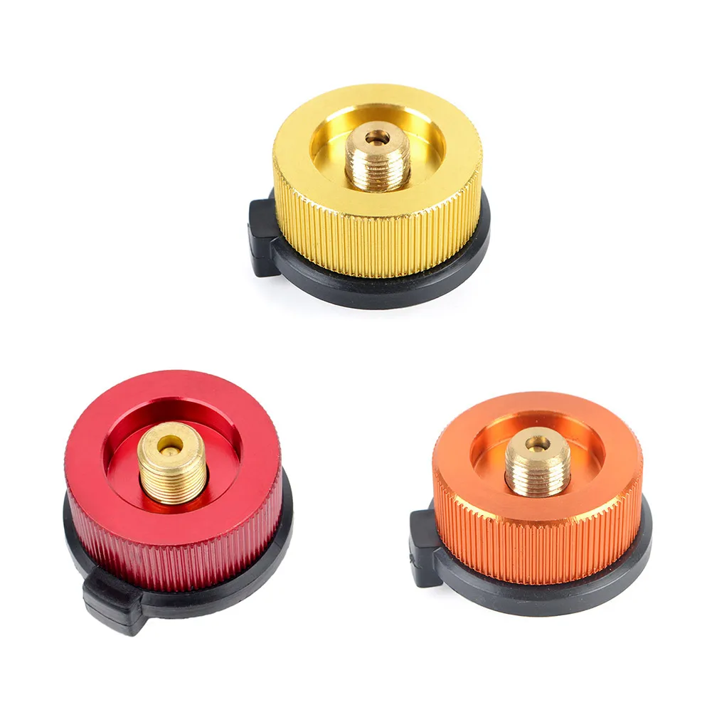 

Outdoor Gas Stove Conversion Head Camping Stove Head Long Gas Tank Conversion Head Round Self-closing Type Adapter Connector