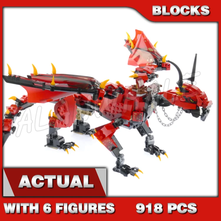 

918pcs Shinobi Firstbourne Dragon Hunter Jetpack HunterCopter Warriors 10938 Building Block Sets Compatible With Model