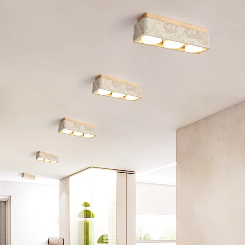 Светодиодные потолочные светильники с желтым пещерным камнем освещение для