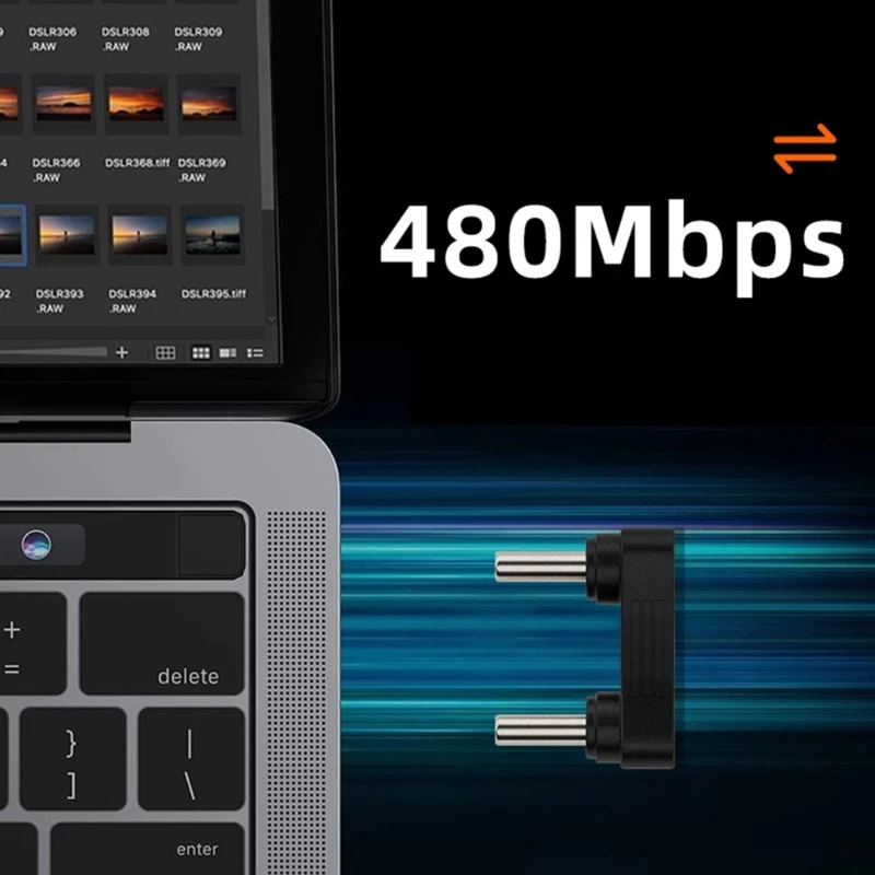 U-образный адаптер типа C папа-папа скорость передачи 480 Мбит/с PD 65 Вт зарядный