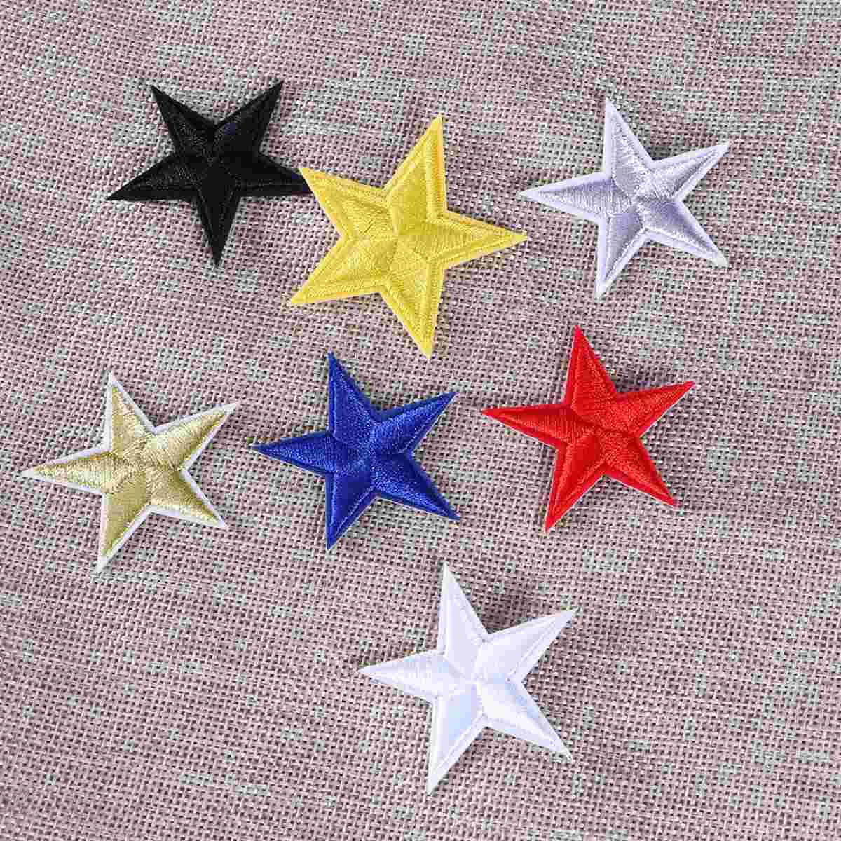 

Star Patches Patch Clothing Iron Applique Embroidery Sticker Stars Gold Appliques Sewing Embroidered Sew Diy Clothes Life
