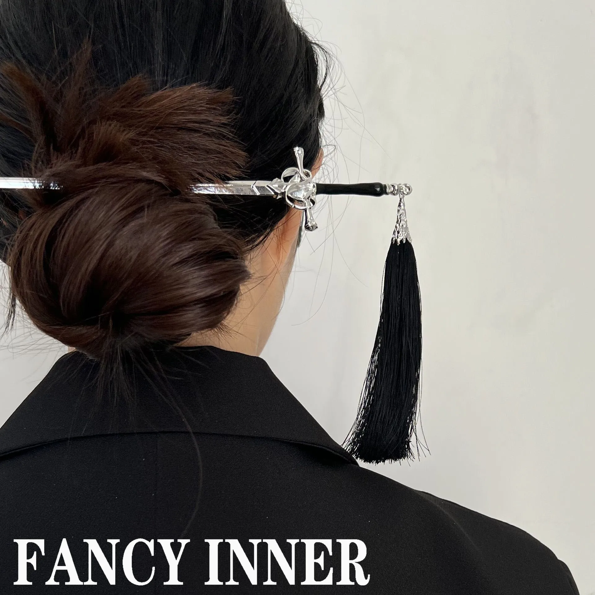 VCH-horquilla con colgante de borla larga Punk para mujer, palitos chinos para el cabello, accesorios para el cabello, estilo de peinado DIY, 2022