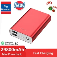 29800mah power bank portable charger external battery outdoor 2usb led mobile phone powerbank for xiaomi samsung iphone