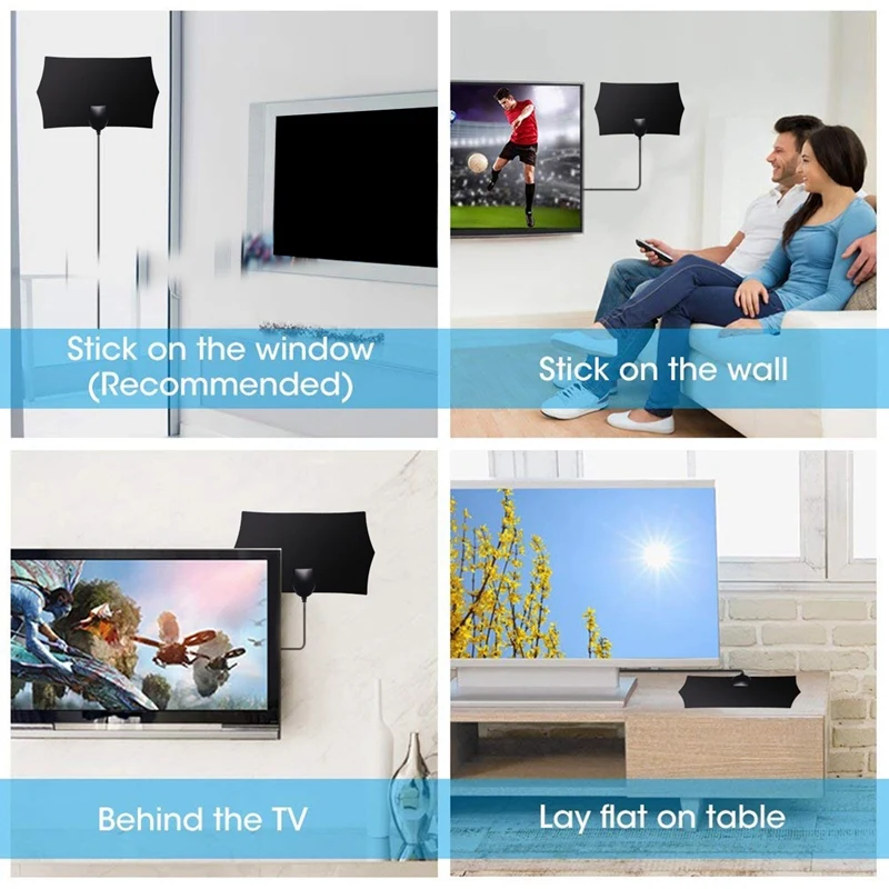 

NEW-50Mile комнатная ТВ-антенна Hdtv-Антенна Mini Hd цифровая ТВ-антенна Dvb-T2 подходит для дома (Сверхтонкий дизайн)