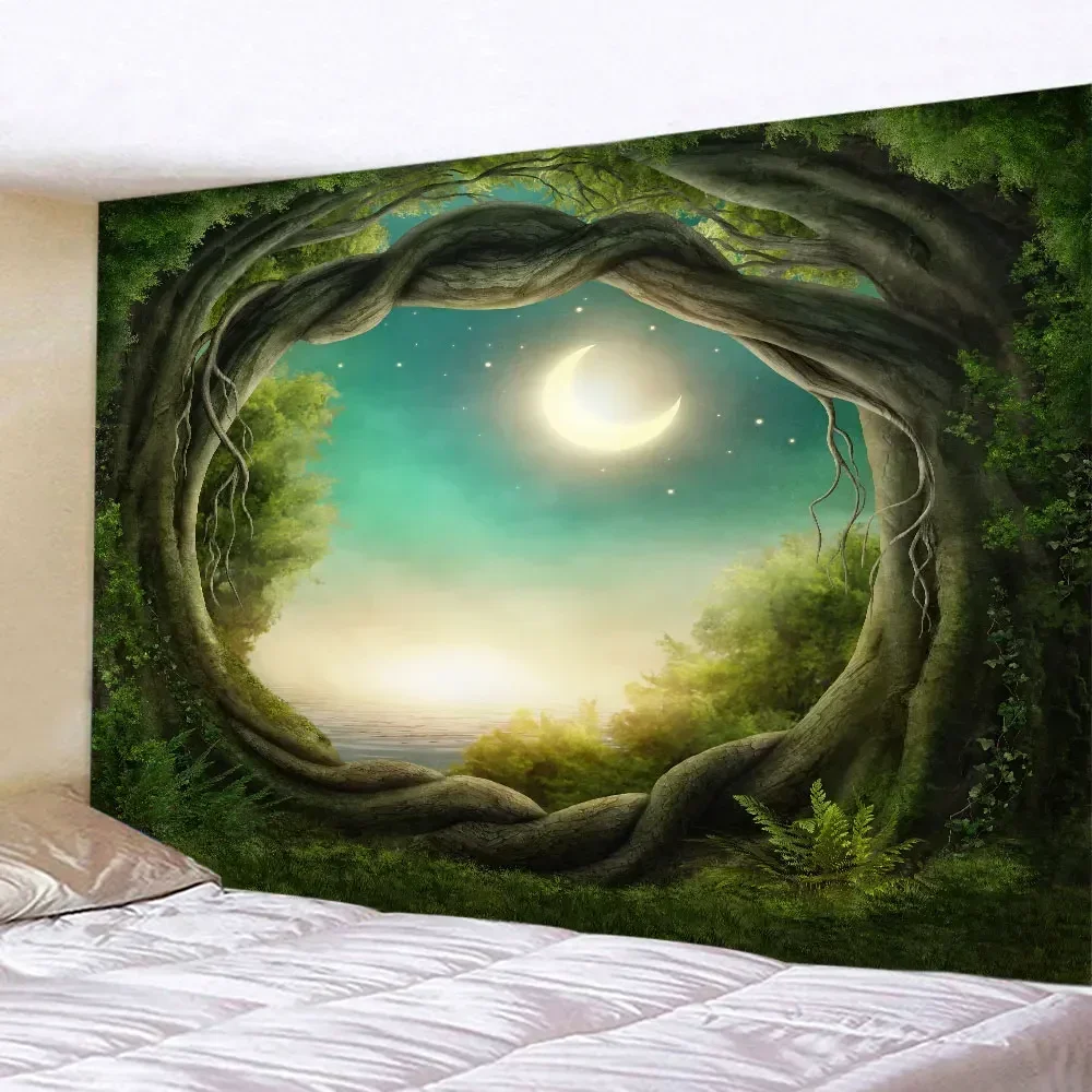 Фэнтезийное растение волшебный лес украшение на стену гобелен настенный дешевое