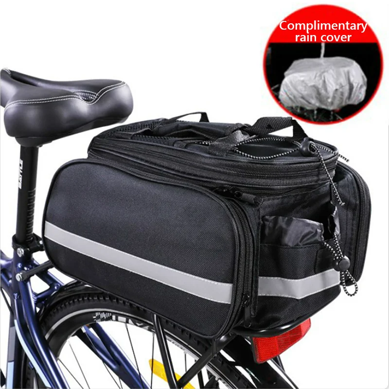 

Велосипедная сумка 27 л, водонепроницаемая вместительная сумка на седло для горного велосипеда, велосипедная Складная задняя Сумка для багажника, аксессуары с чехлом от дождя