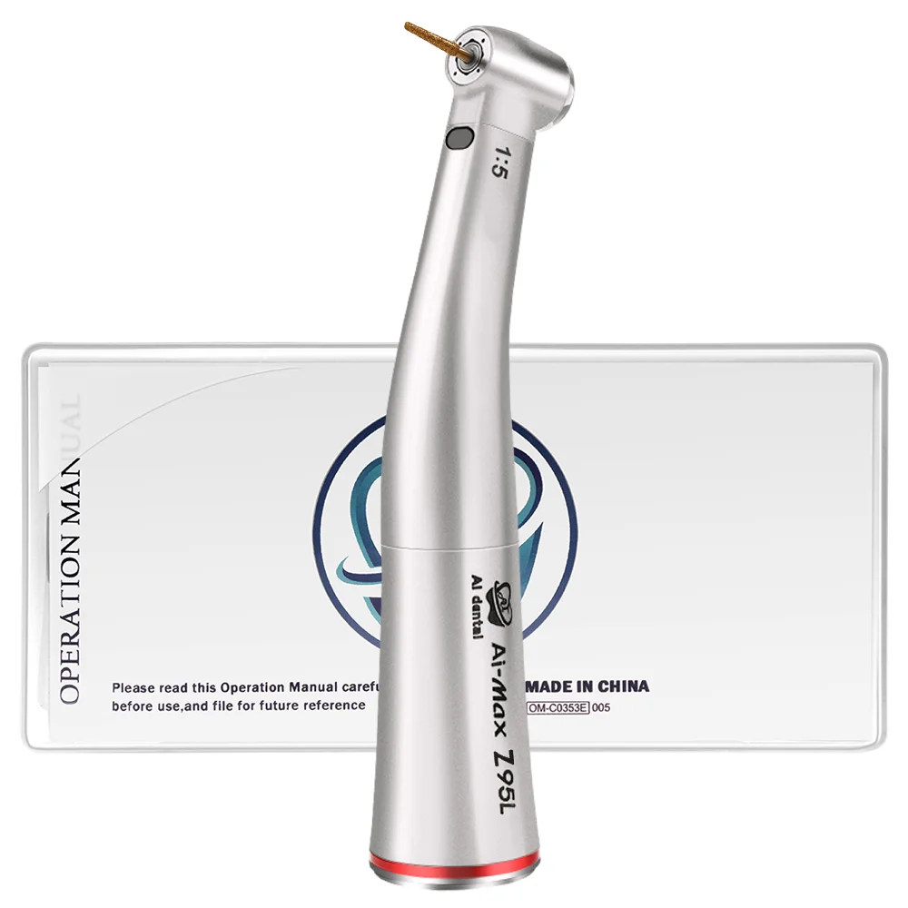 

AI-Z95L Slow Speed Electric Dental Motor Quattro Inner Spray 1:5 Handpiece Stainless Steel Optical Led Polishing Instrument