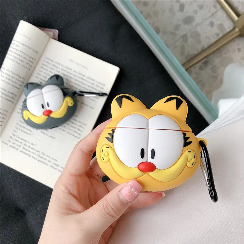 Garfield милый мультяшный Airpods1 или 2 Наушники защитный рукав мягкий силикагель