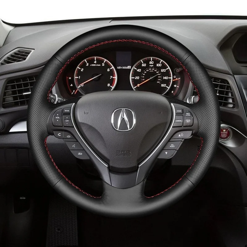 

High-quality Hand-Stitched Leather Car Steering Wheel Cover Set Suitable for Acura CDX RDX ILX TL Car Accessories