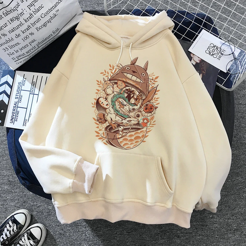 

Totoro Studio Ghibli Funny Cartoon Hoodies Women Kawaii Cute 90s Anime Graphic Sweatshirt Spirited Away Hoody Tops