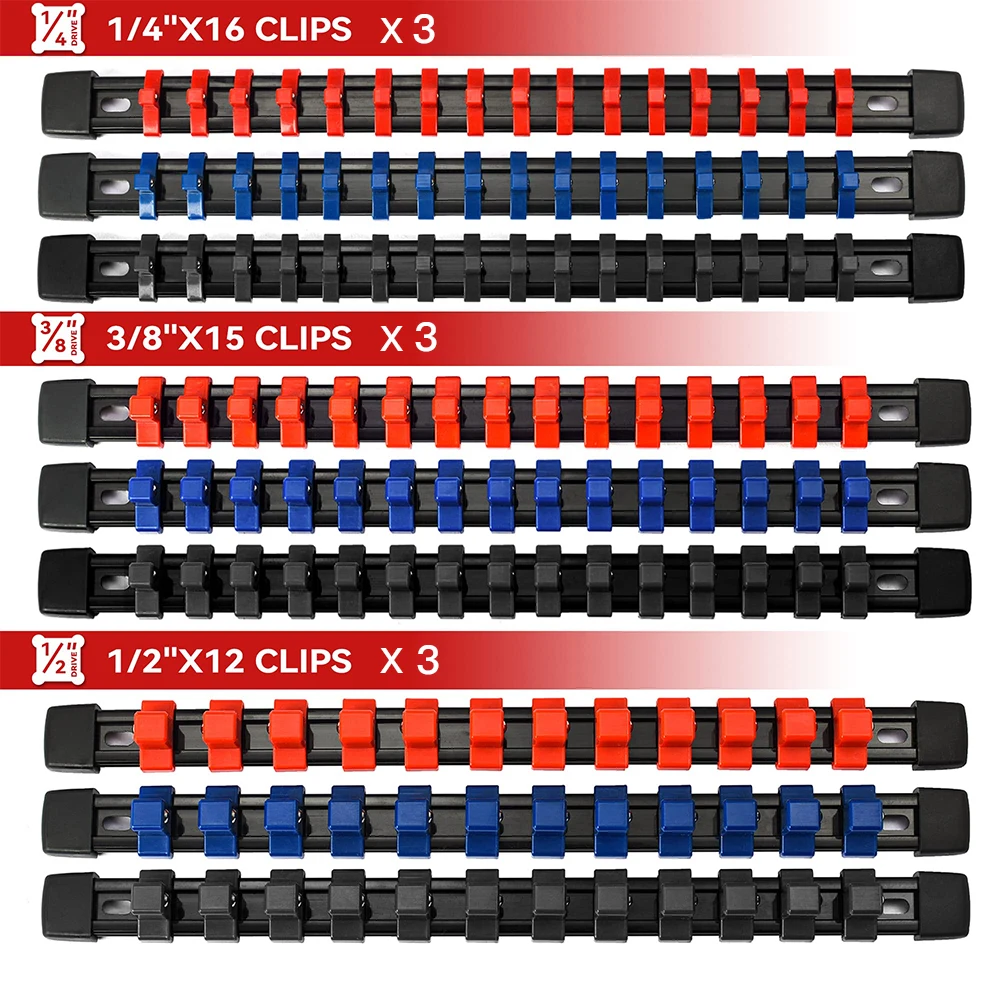 Socket Racks  With Red Blue Black Clips