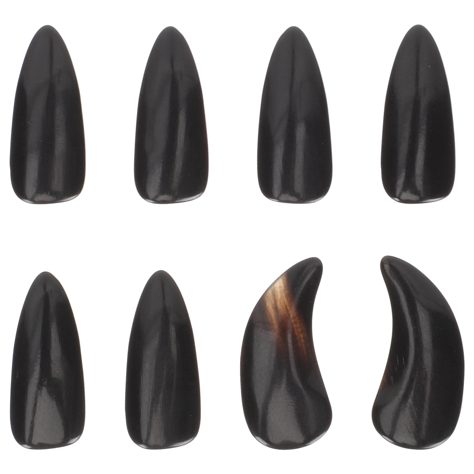 

8 Pcs Protector Guzheng Nails Child Music Instruments Kids Black Horn Fingertip Protection Covers