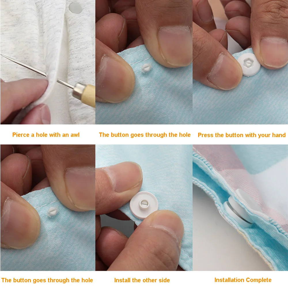 Пластиковые кнопки-застежки ручное нажатие не требуется никаких инструментов