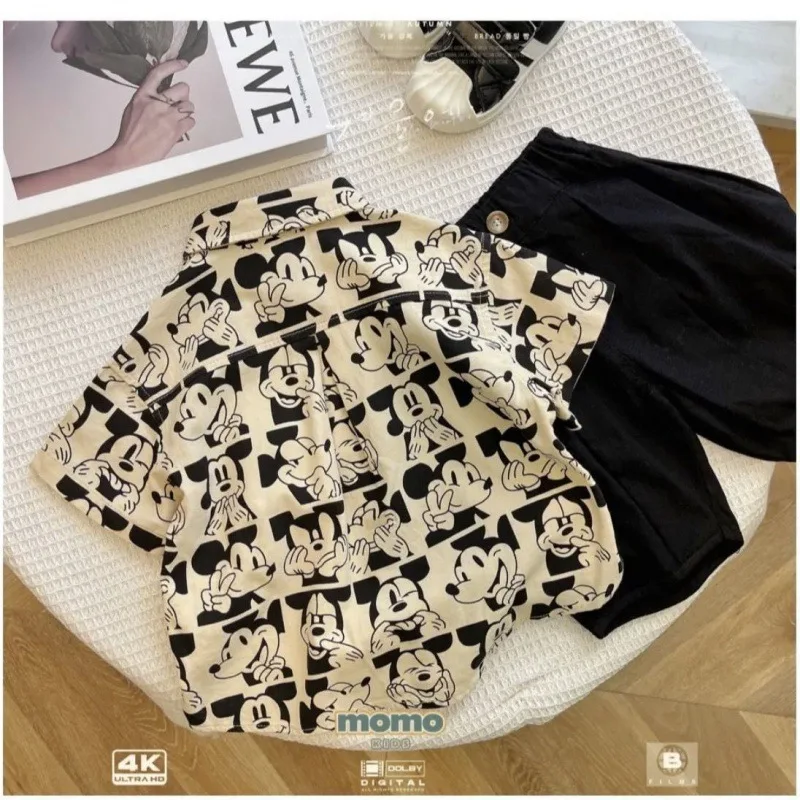 

Женская рубашка и шорты из хлопка и льна с принтом