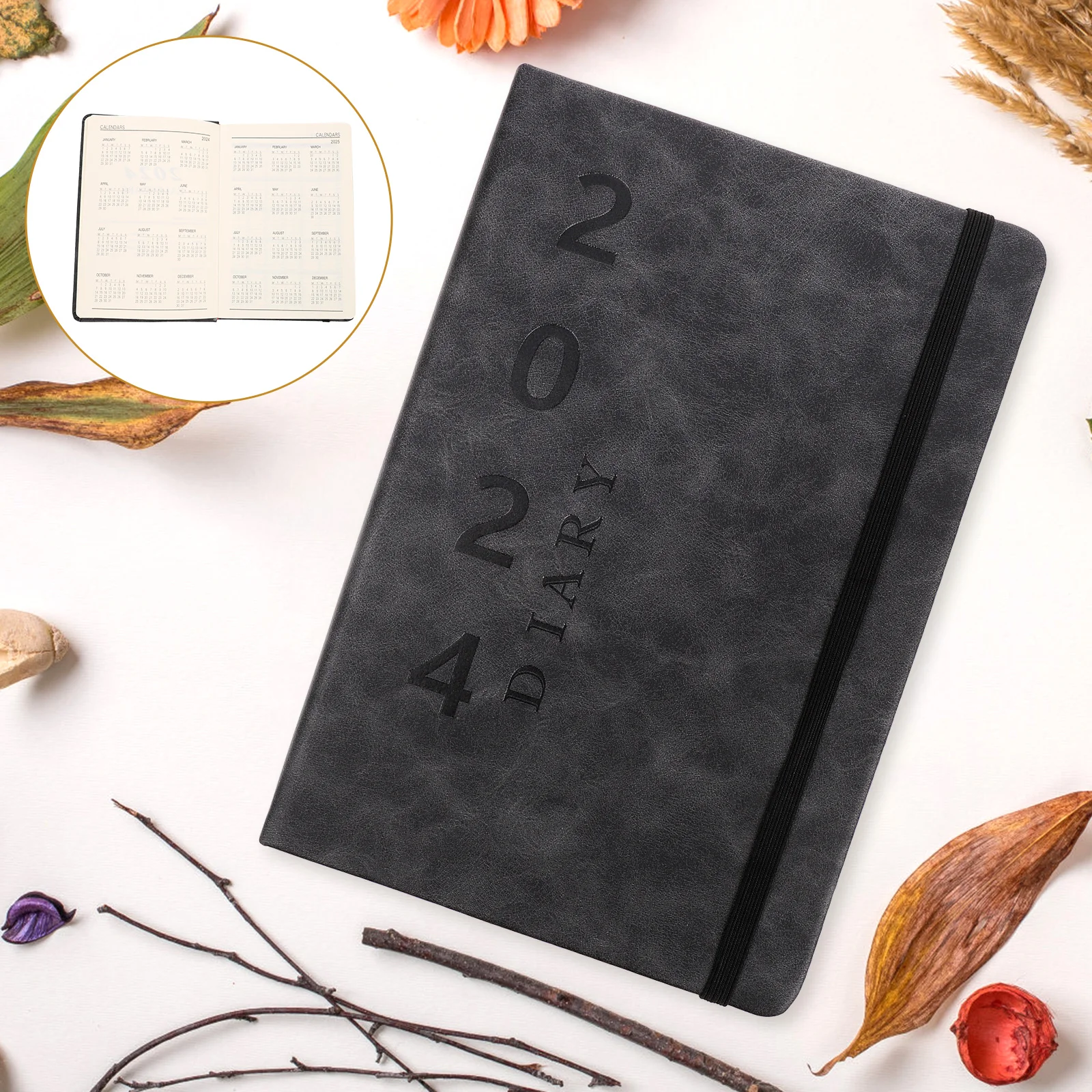 

2024 Agenda Book Office Supplies Notebooks Coil Writing Daily Planner Imitation Academic Diary Multi-function Schedule