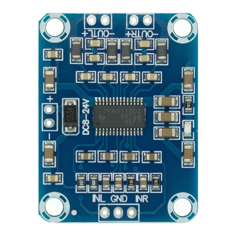 

Цифровой усилитель звуковой стереосистемы TPA3110 2X15W, плата модуля, мини бинауральная зерна 100 дБ, постоянный ток 8-18 в, макс. 3 А