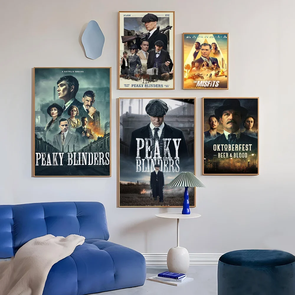 1 Шт. Ретро-стиль P-Peaky B-Blinders Постер Фильма Клейкая Настенная Художественная