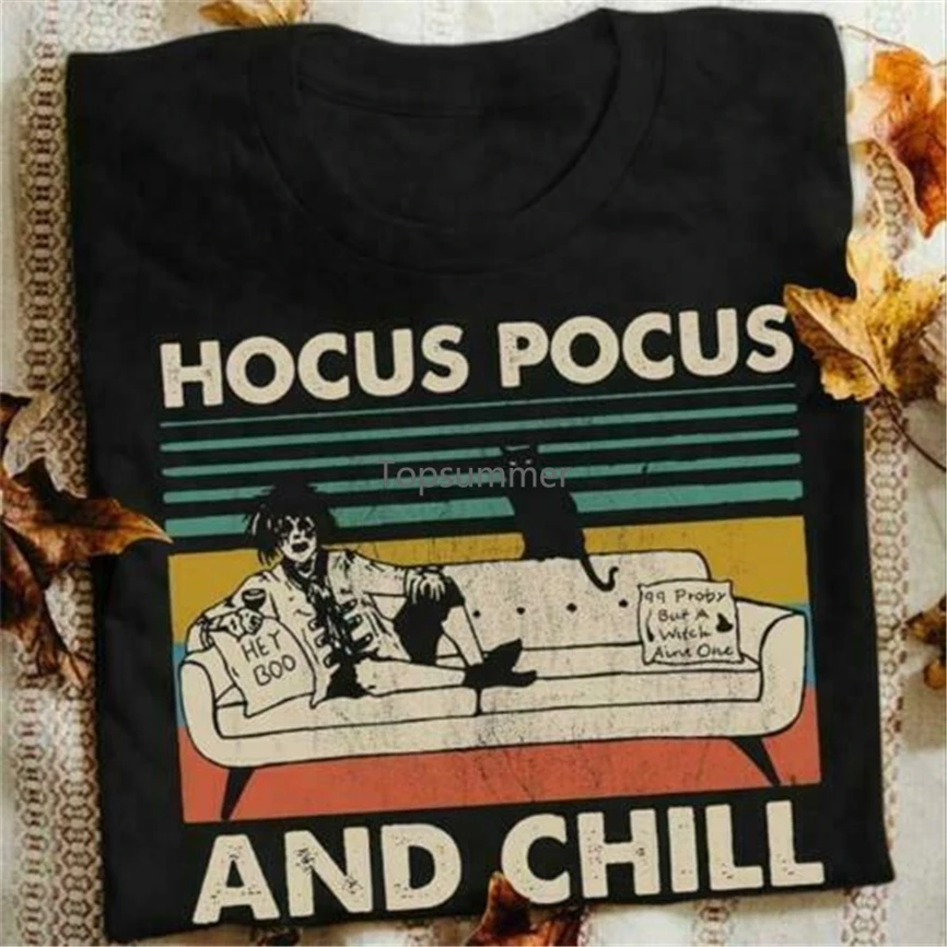 

Hocus Pocus And Chill Vintage Men T-Shirt Cotton S-3Xl Fashion Classic Style Tee Shirt