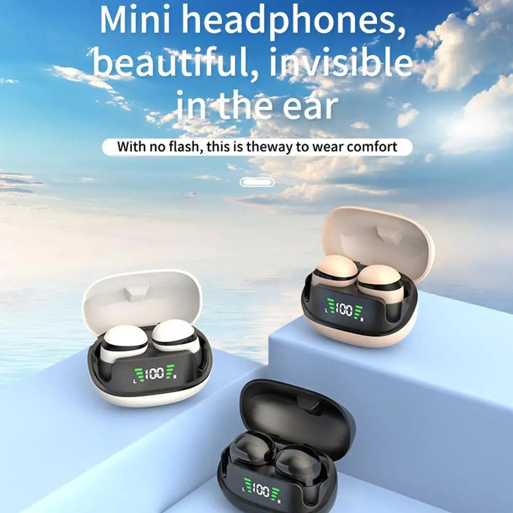 

Миниатюрные беспроводные наушники Bluetooth 5,3, двойные наушники-вкладыши, маленькое шумоподавление, низкая задержка, TWS, музыкальные спортивные наушники