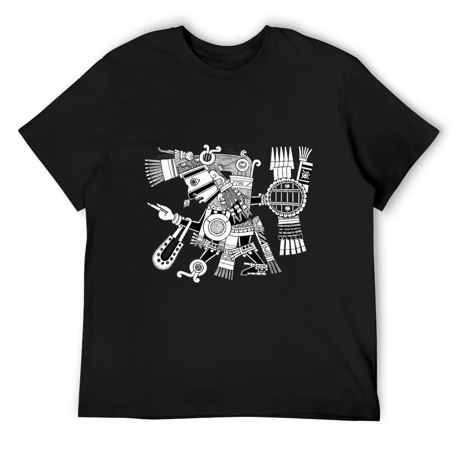 Футболка с ацтекским богом Tezcatlipoca синие архивные футболки рисунком баскетбола