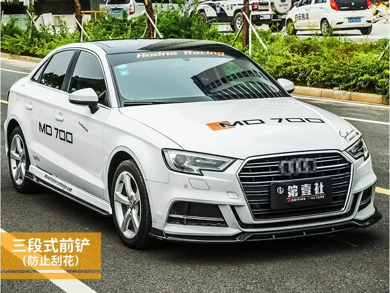 4 шт./компл. ABS картина из углеродного волокна передний бампер спойлер для губ