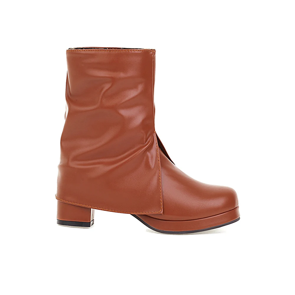 Женские теплые ботинки до середины икры белые или коричневые школьные на