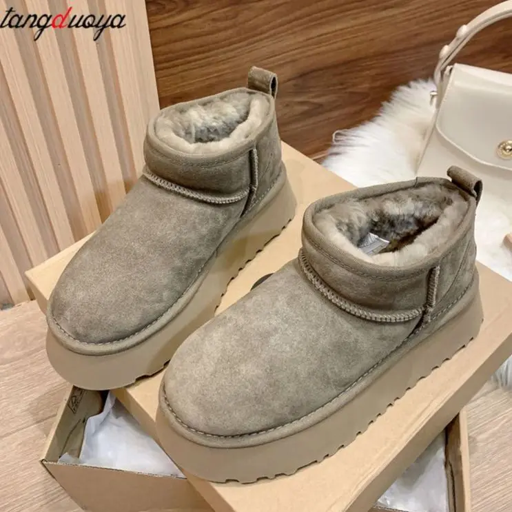 

Женские зимние ботинки теплые плюшевые сохраняющие тепло женские удобные мягкие женские ботильоны Нескользящие уличные женские ботинки н...