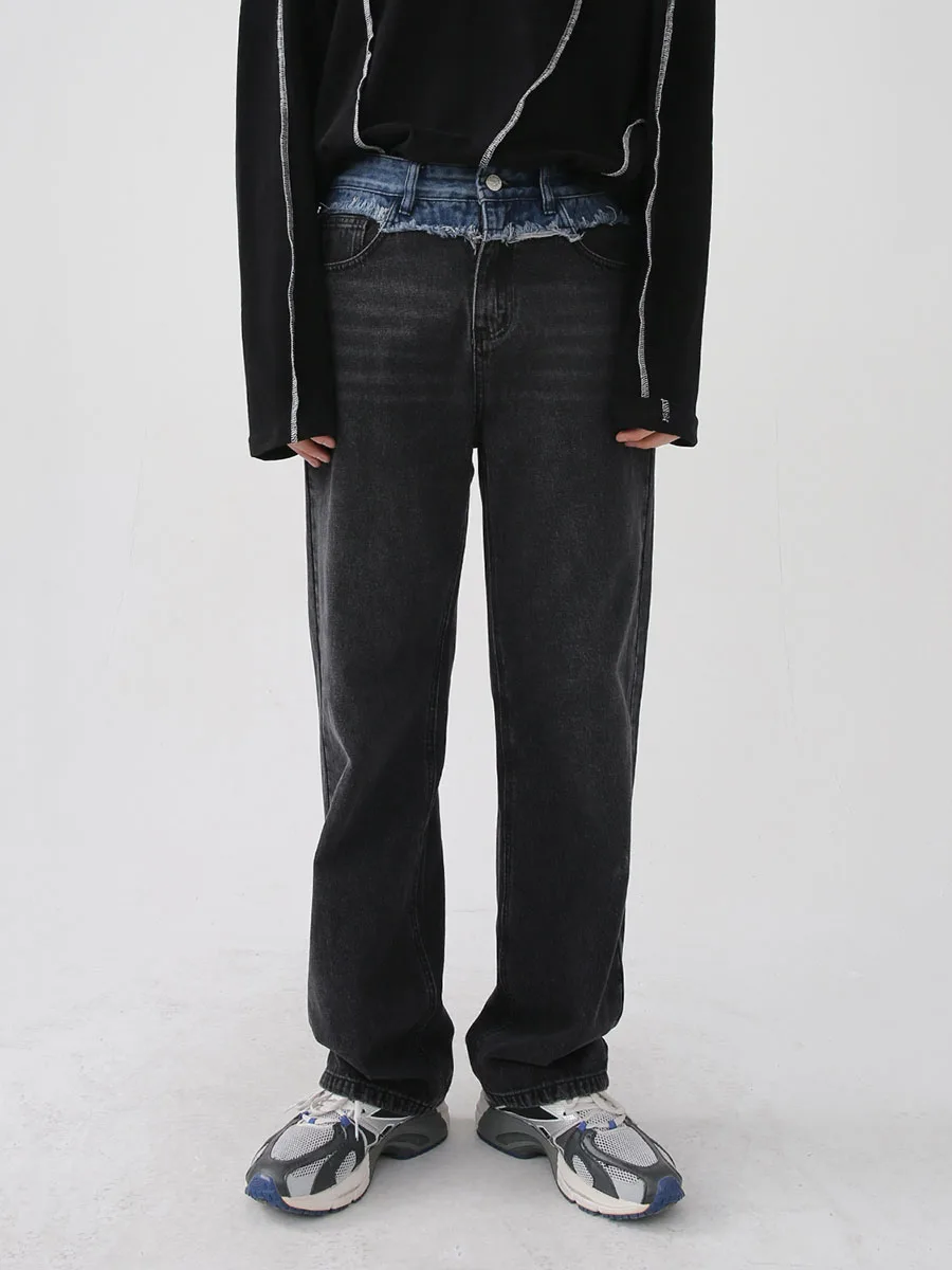 YIHANKE четыре сезона в американском стиле с вышивкой мужские прямые повседневные