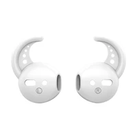 silicone earphone earplug headphone ear hook tips replacement for airpods wireless earbuds white