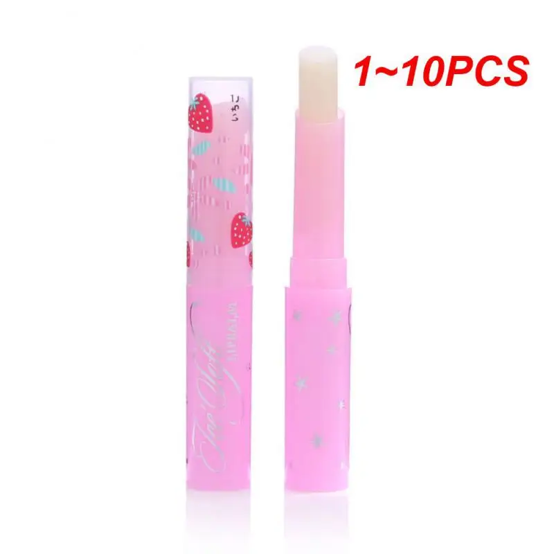 

1~10PCS Strawberry Temperature Changing Color Lipstick Moisturizer Waterproof Lip Cream Lipstick Maquillajes Para Mujer TSLM2