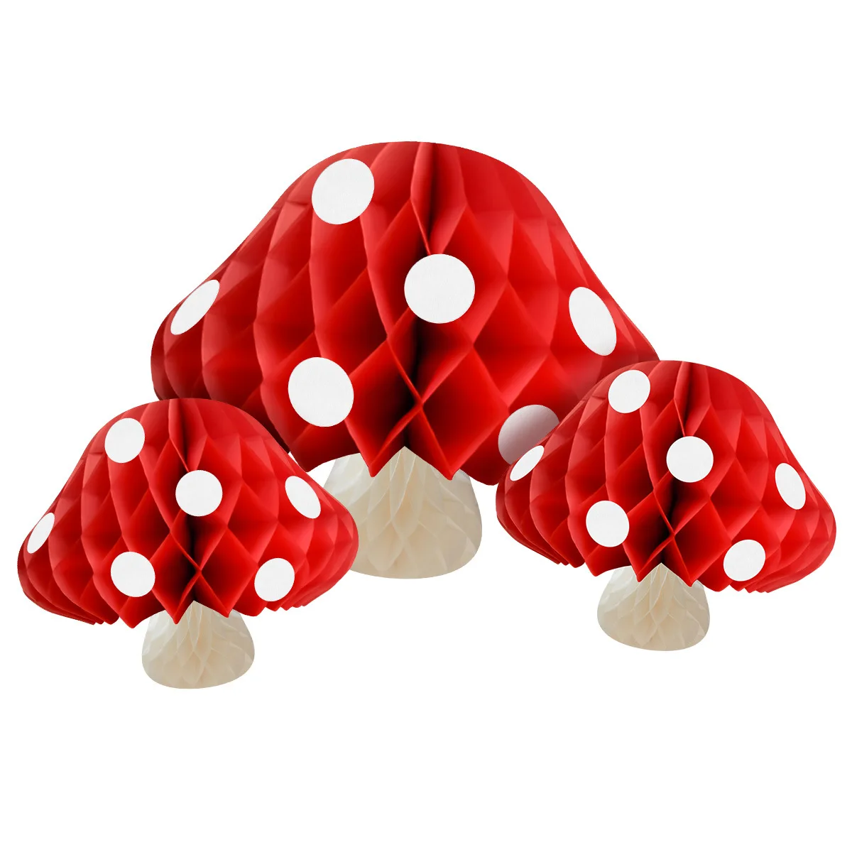 

Mushroom Honeycomb Ball Woodland Animal Party Decoration Paper Flower Ball Kids Adults Happy Jungle Safari Birthday Party Decor