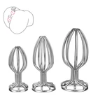 Новинка, анальная пробка из нержавеющей стали, полые анальные пробки, Женский массажер простаты, эротический секс-шоп, игрушки для геев для женщин