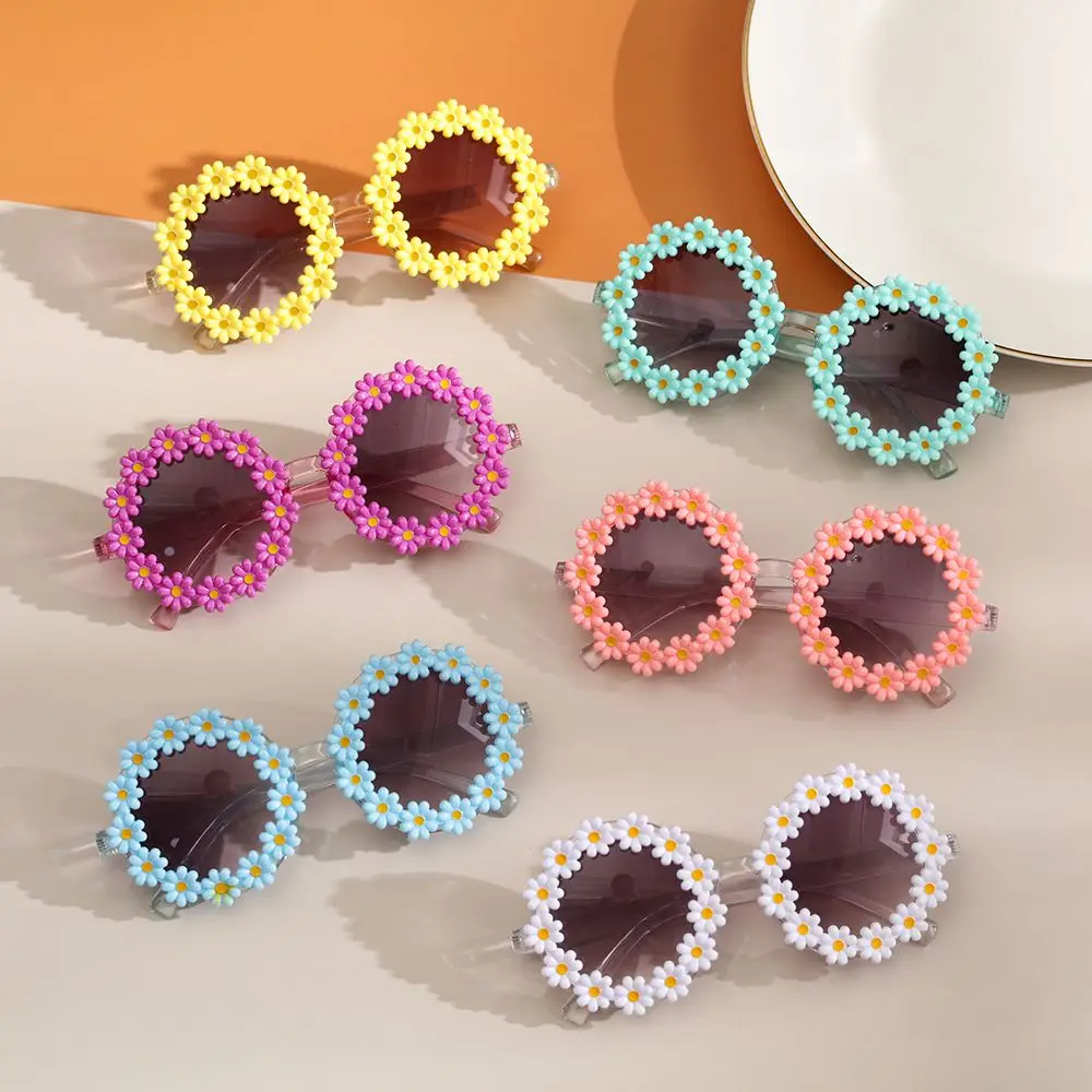 

Cute Round Outdoor Sun Protection Daisy Sunglasses Kids Sunglasses Sunglasses for Girls Boys Children Eyewear